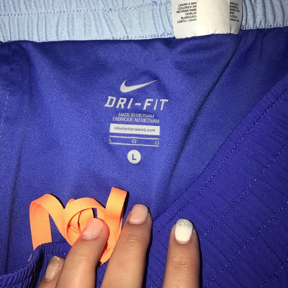 Orange and blue nike shorts. Size large. - Picture 2 of 3
